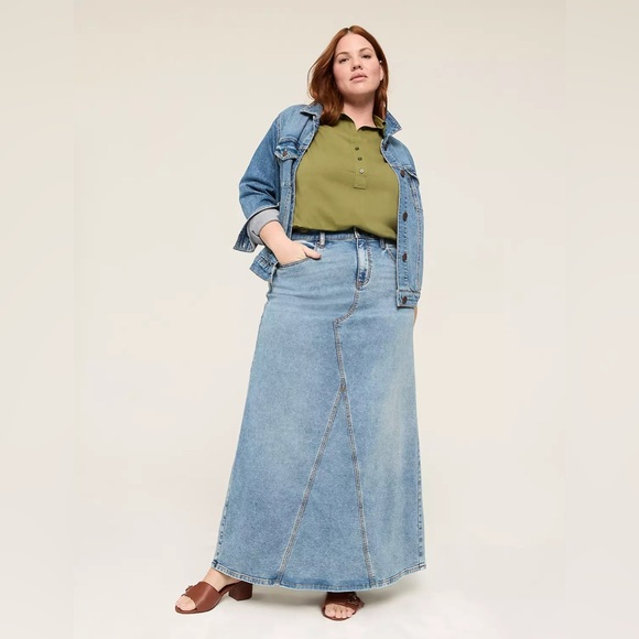Lane Bryant Denim Maxi Skirt - Picture 1 of 1